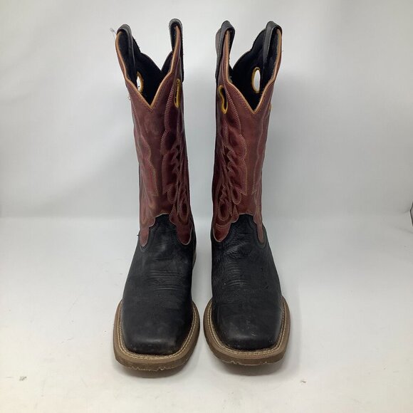 Laredo men's Isaac western cowboy boots 9D square toe red shafts leather - Picture 4 of 14